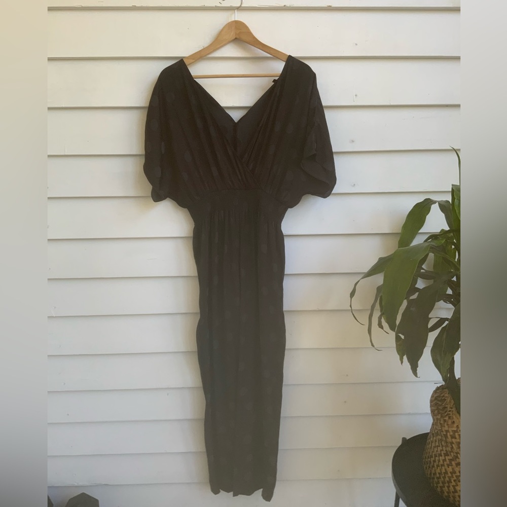 Madewell polka dot silk jumpsuit